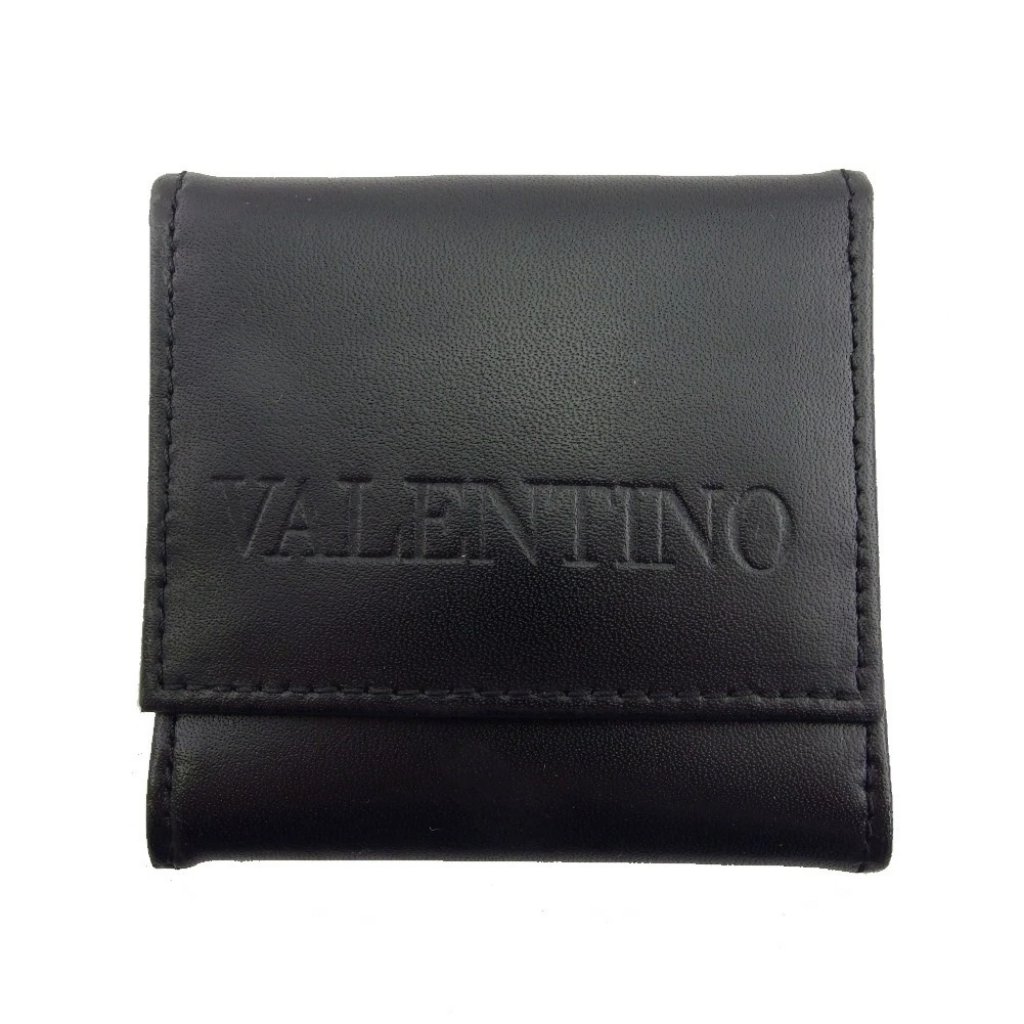 Valentino Coin Case Black X Green X Beige Women Authentic Secondhand